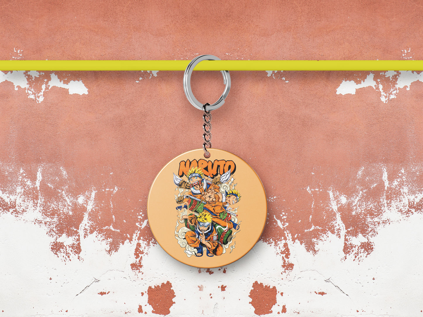 Naruto illustration design Mug and Keychain Combo 330 ml Coffee Mug