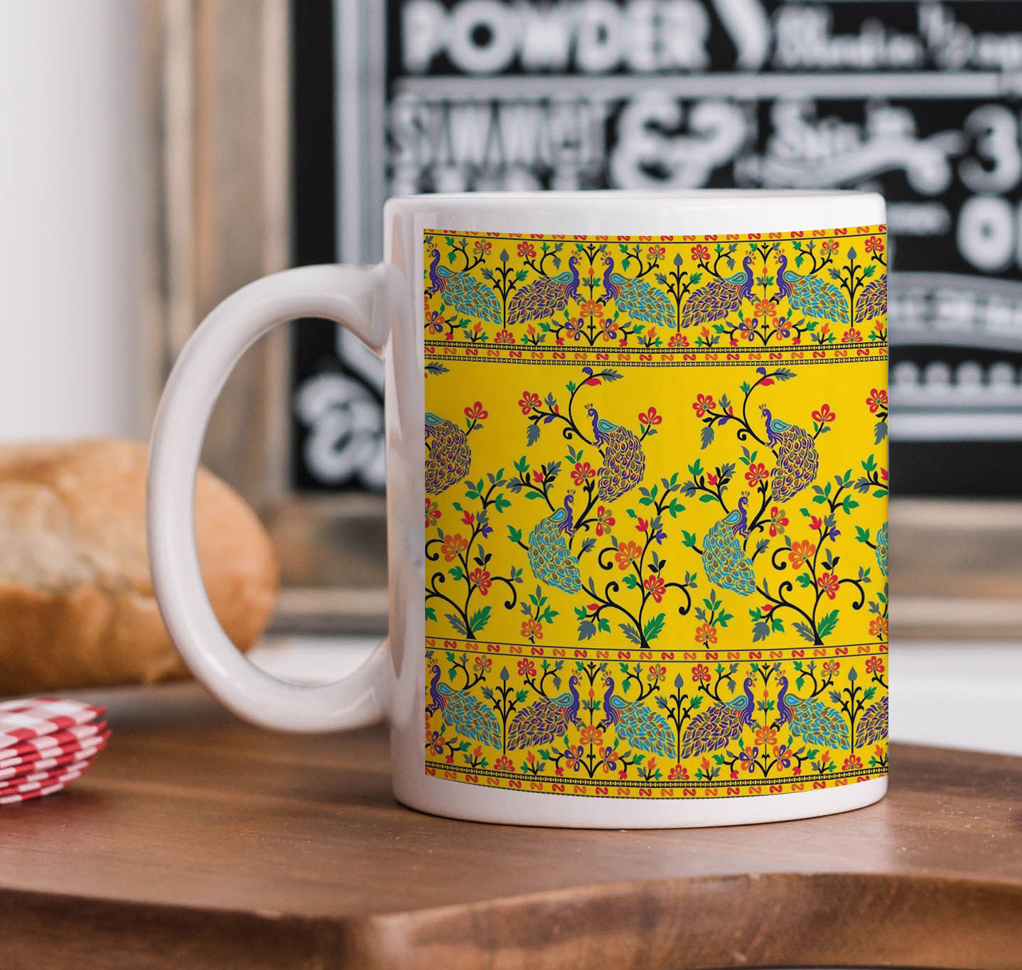 Ethnic Pattern Mug and Coaster 330 ml Coffee Mug