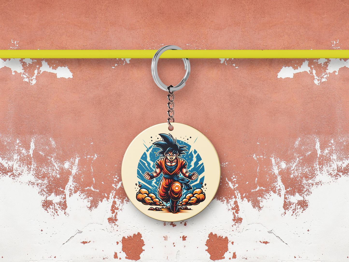 Goku illustration art Mug and Keychain Combo 330 ml Coffee Mug