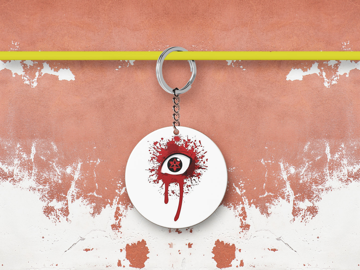 Sasuke Mangekyou Sharingan Mug and Keychain Combo 330 ml Coffee Mug