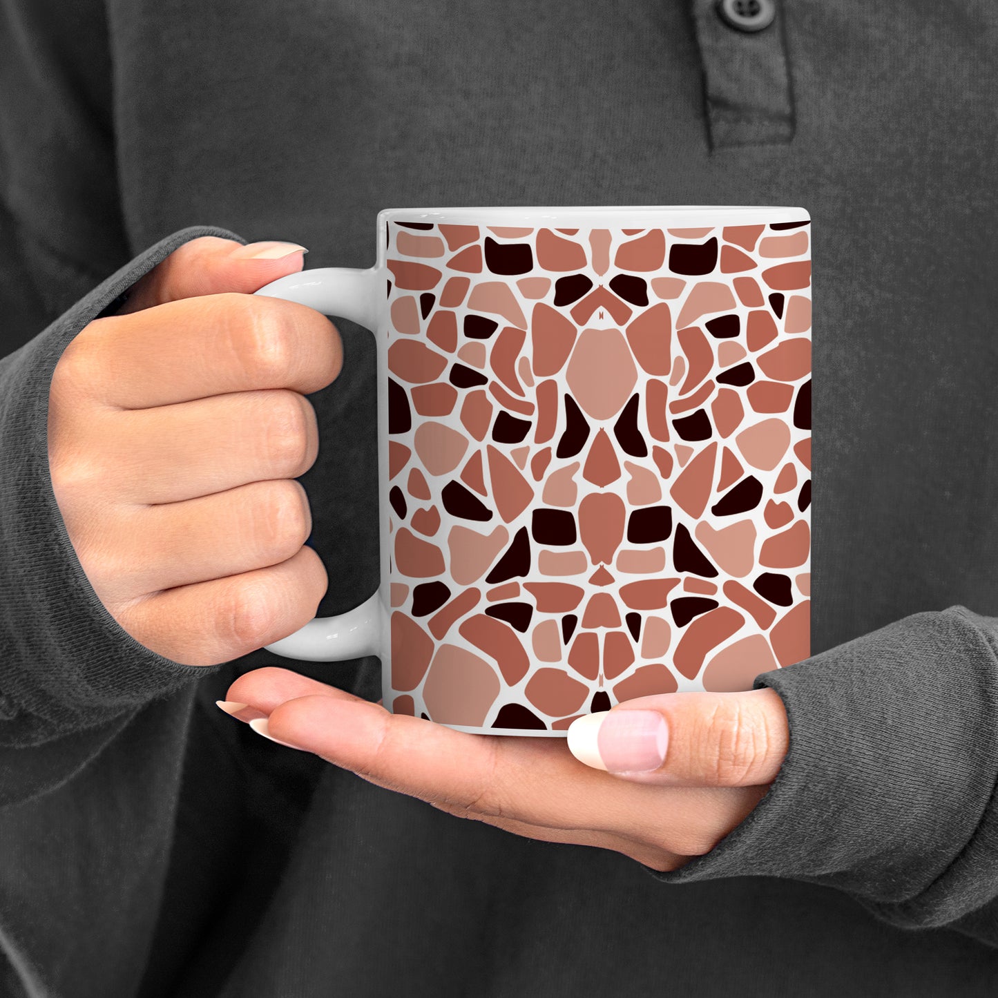 Stone seamless pattern White 330 ml Coffee Mug