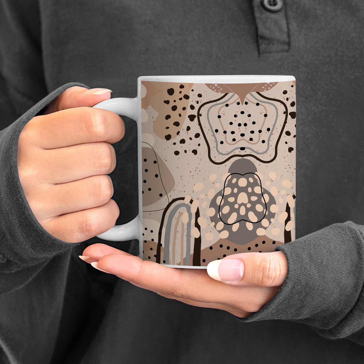 Abstract drawing pattern design pattern White 330 ml Coffee Mug