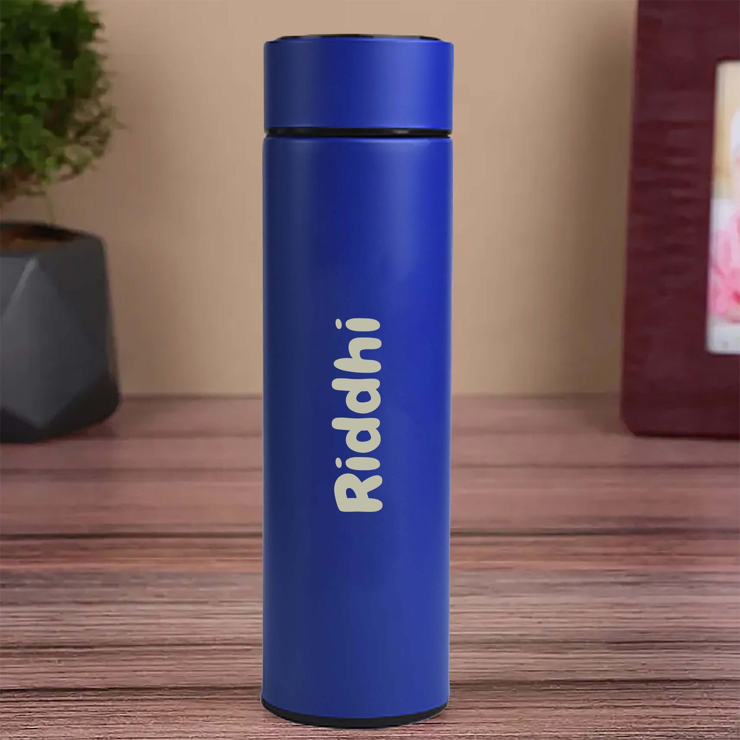 Customized Blue Temperature Bottle 500ml with Smart led