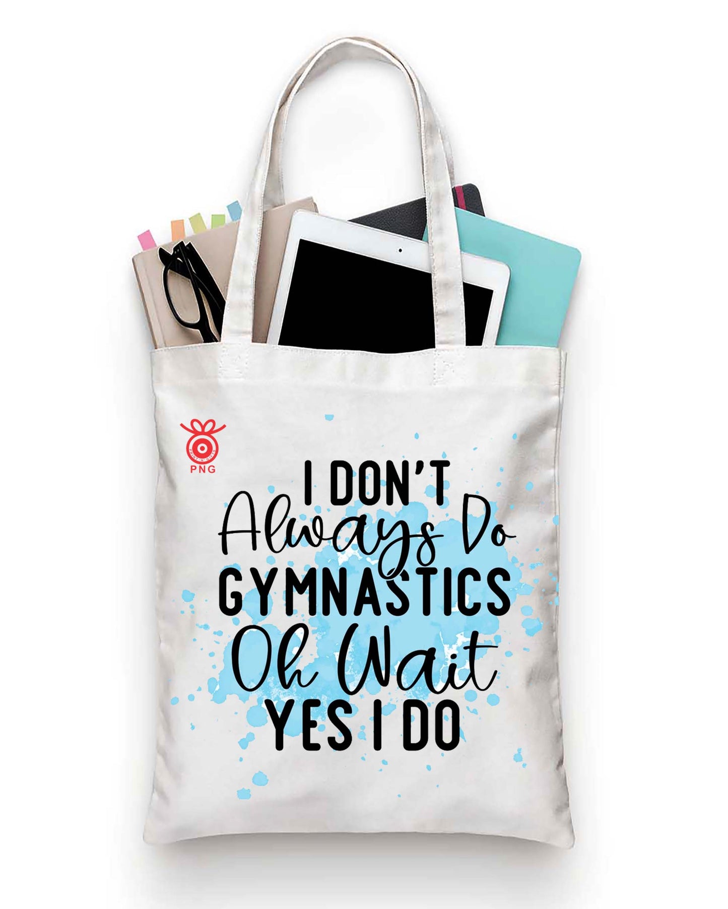 Always do Gymnastic Design Tote Bag (14 X 16 Inches) For Shopping, College, Travel
