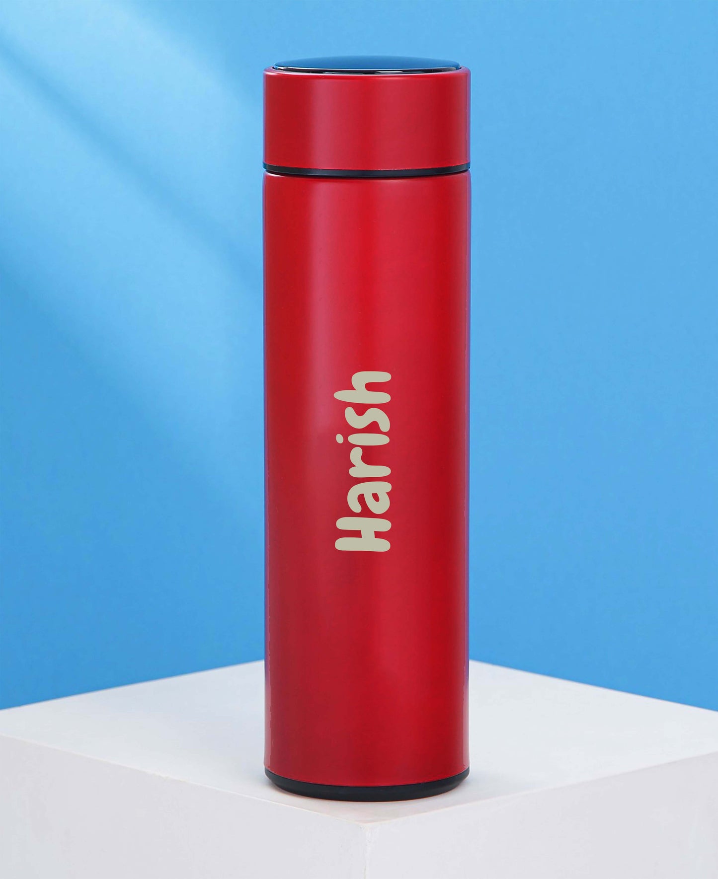 Customized Red Temperature Bottle 500ml with Smart led