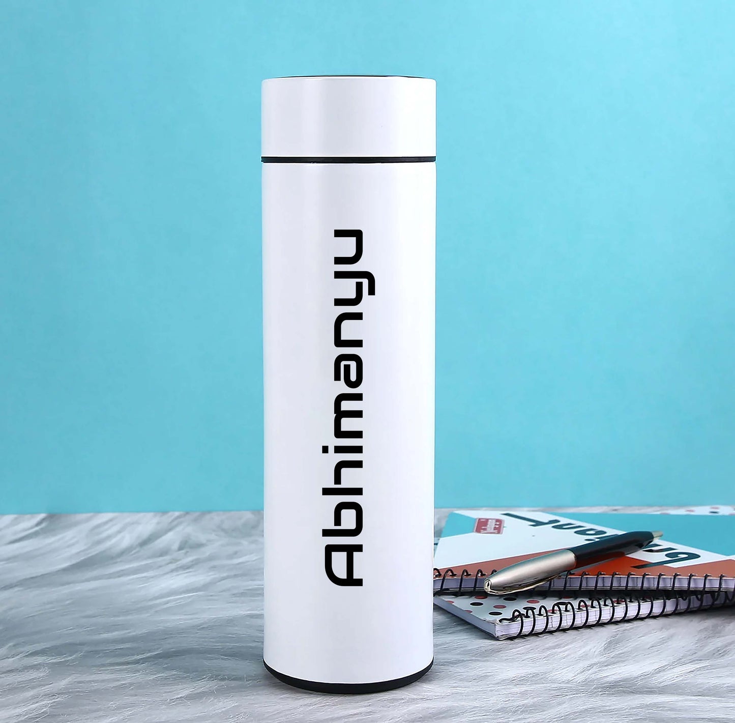 Personalized white Temperature Bottle 500ml