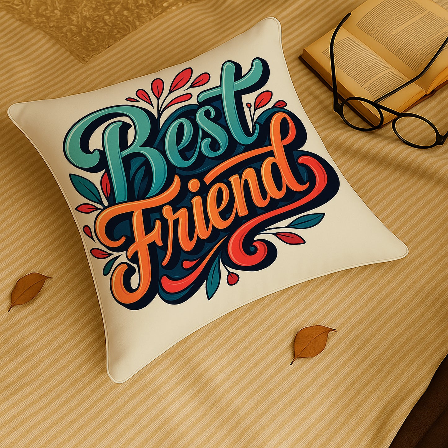 Best Friend Design Cushion (12x12 inches) Pack of 1