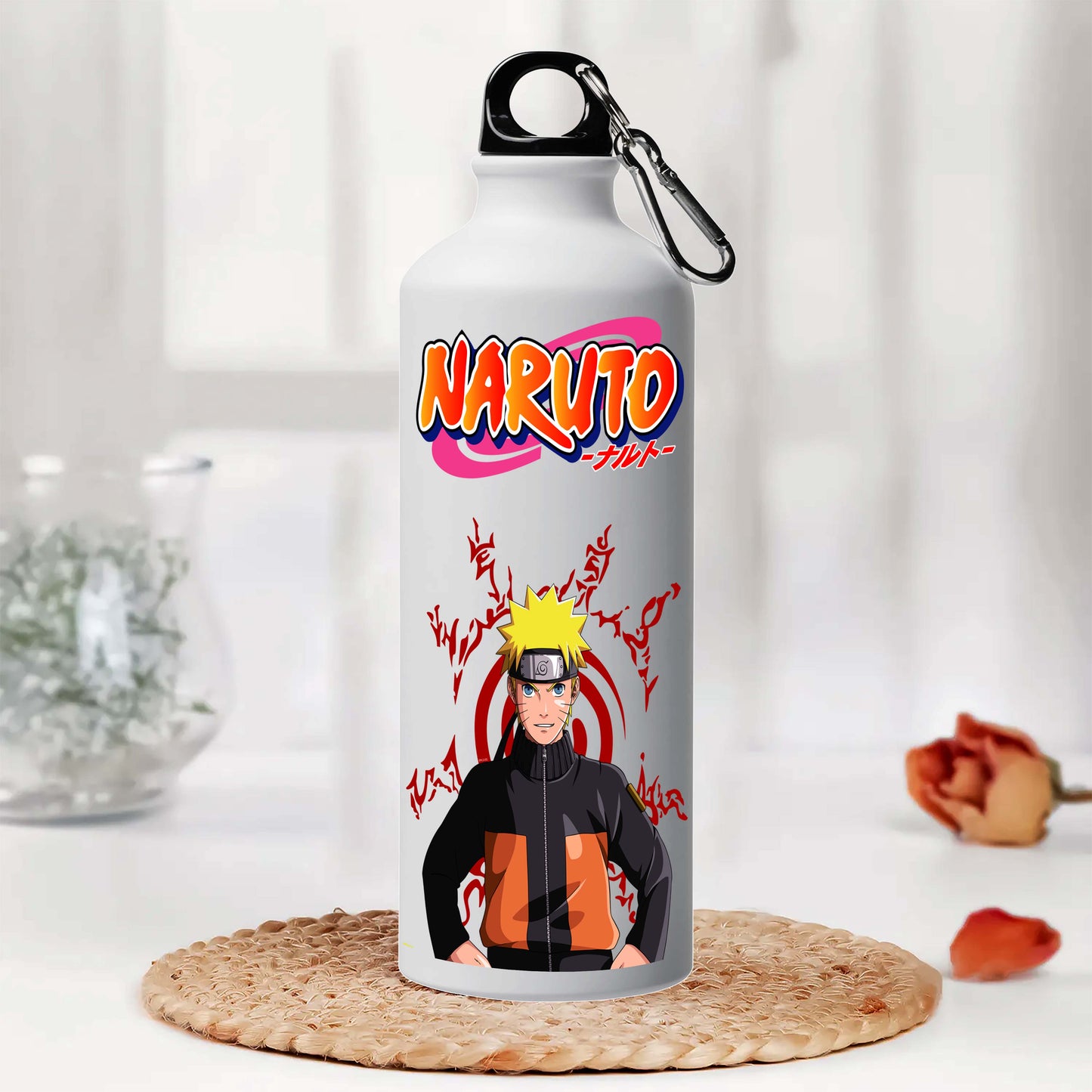 Naruto Printed Aluminum Sipper Water Bottle 750 ml For Gym, Yoga, Kids, Boys, Girls, Brother, Sister, Babies, Baby, Workout, Adults