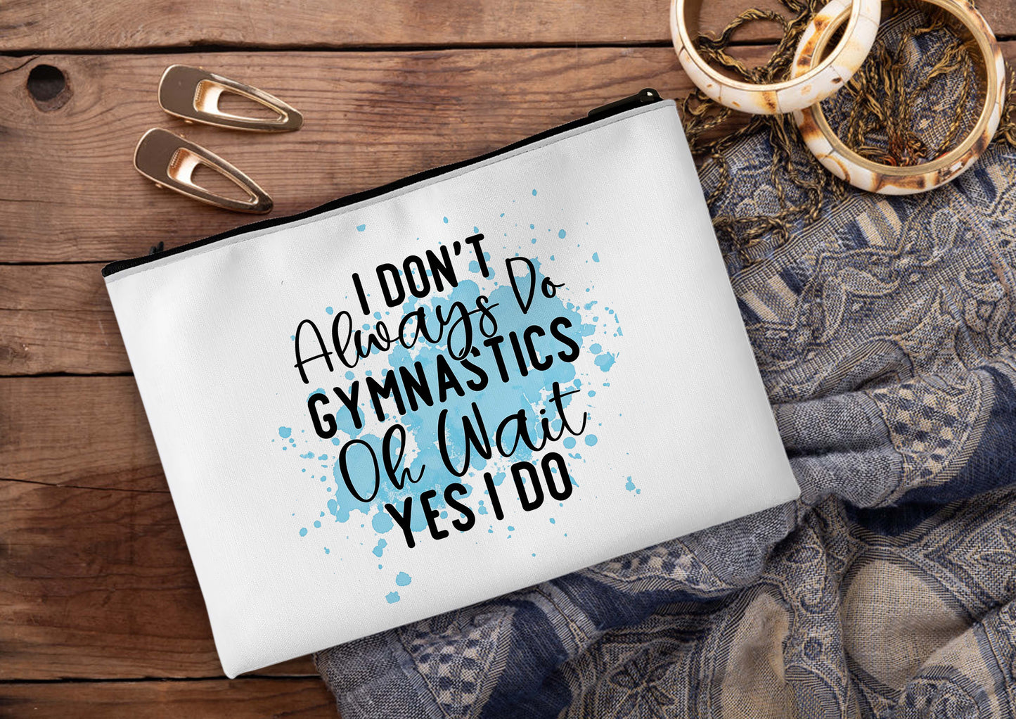 Gymnastic Printed Design Tote Bag with Pouch Bag (14 X 16 Inches) For Shopping, College, Travel