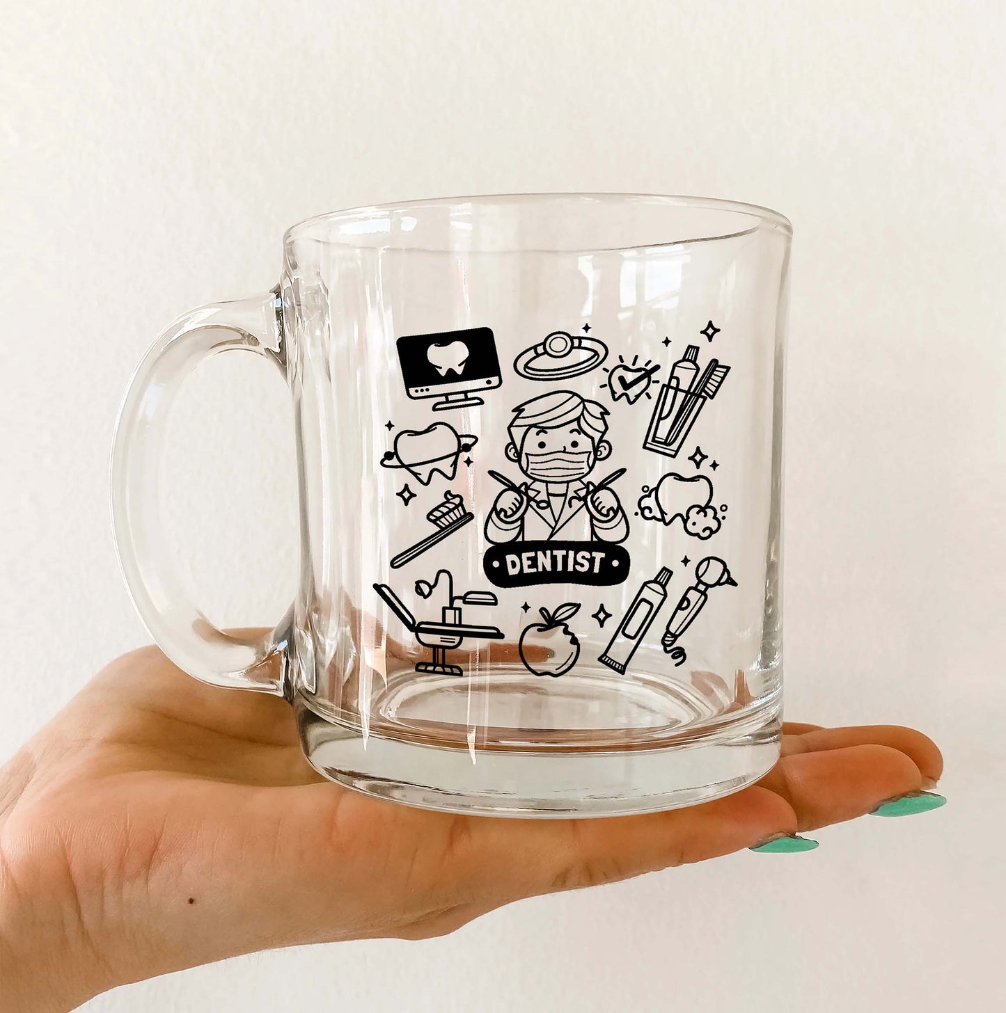 Dentist Printed Glass Mug
