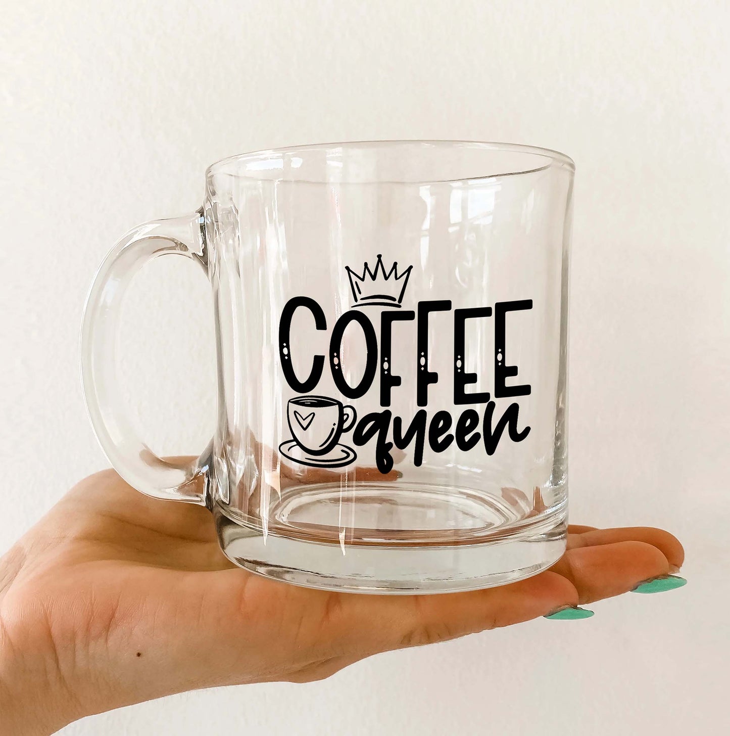 coffee queen Printed Glass Mug