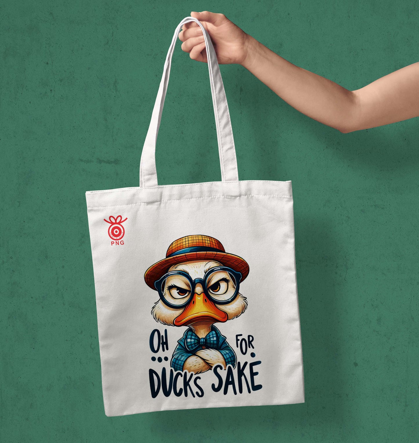 Duck sake Design Tote Bag (14 X 16 Inches) Tote bag For Shopping, College, Travel