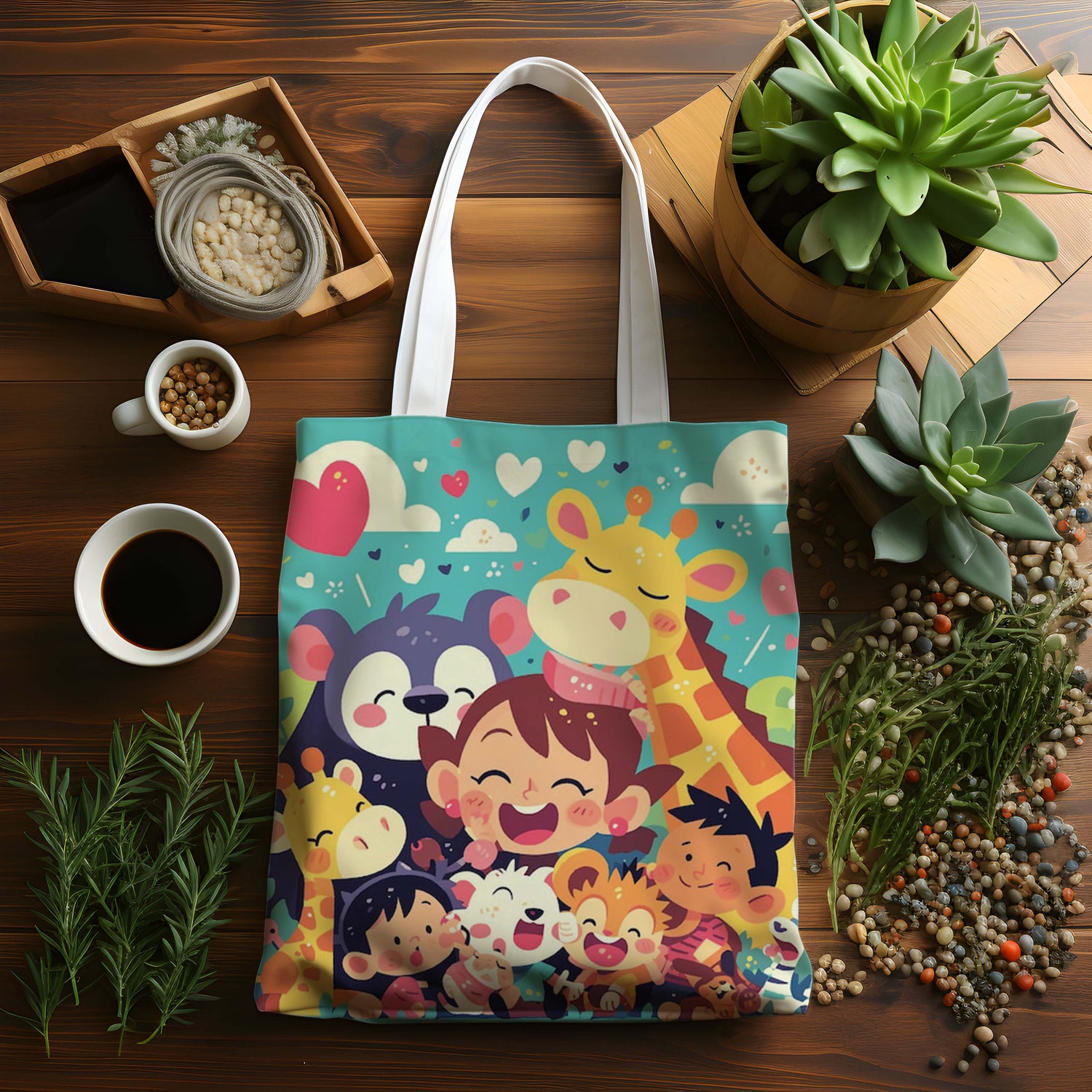 White Tote Bag