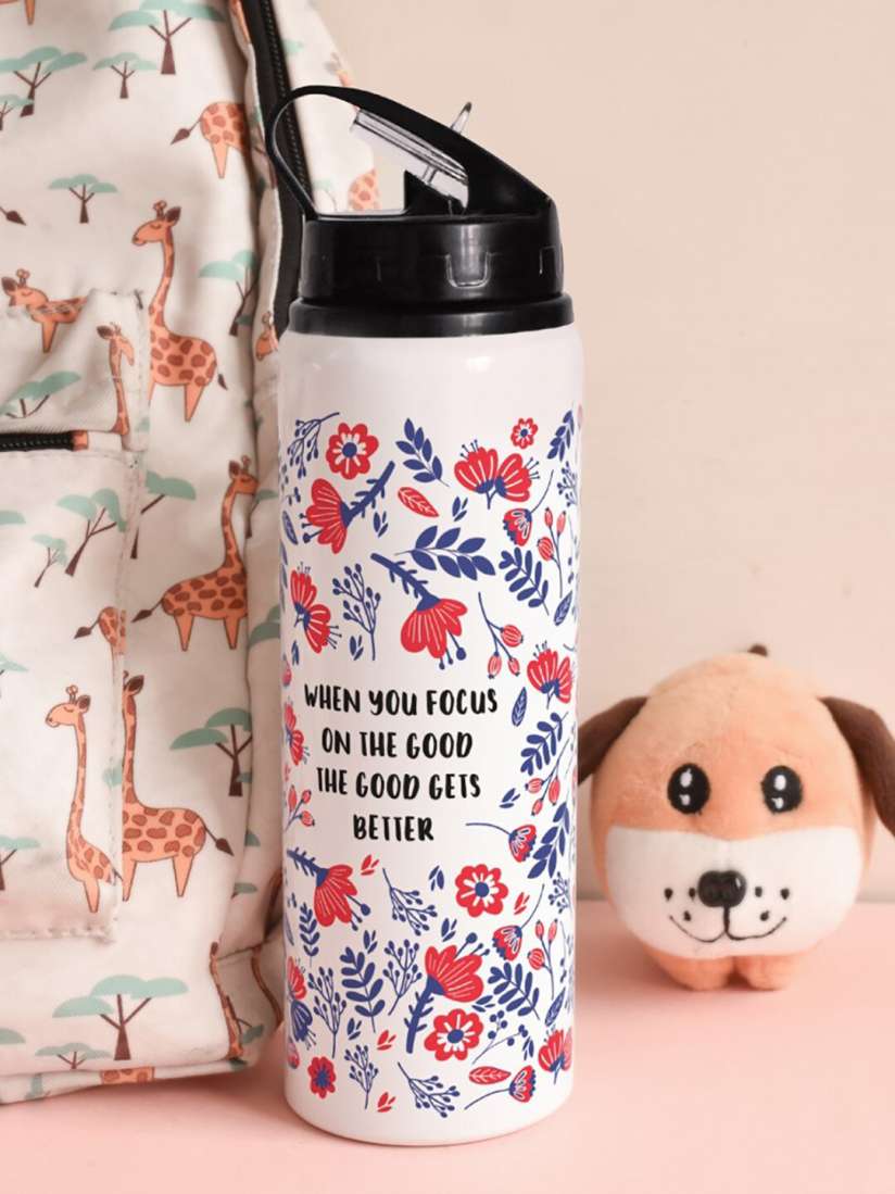 Bottle With Lid Straw