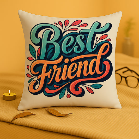 Best Friend Design Cushion (12x12 inches) Pack of 1