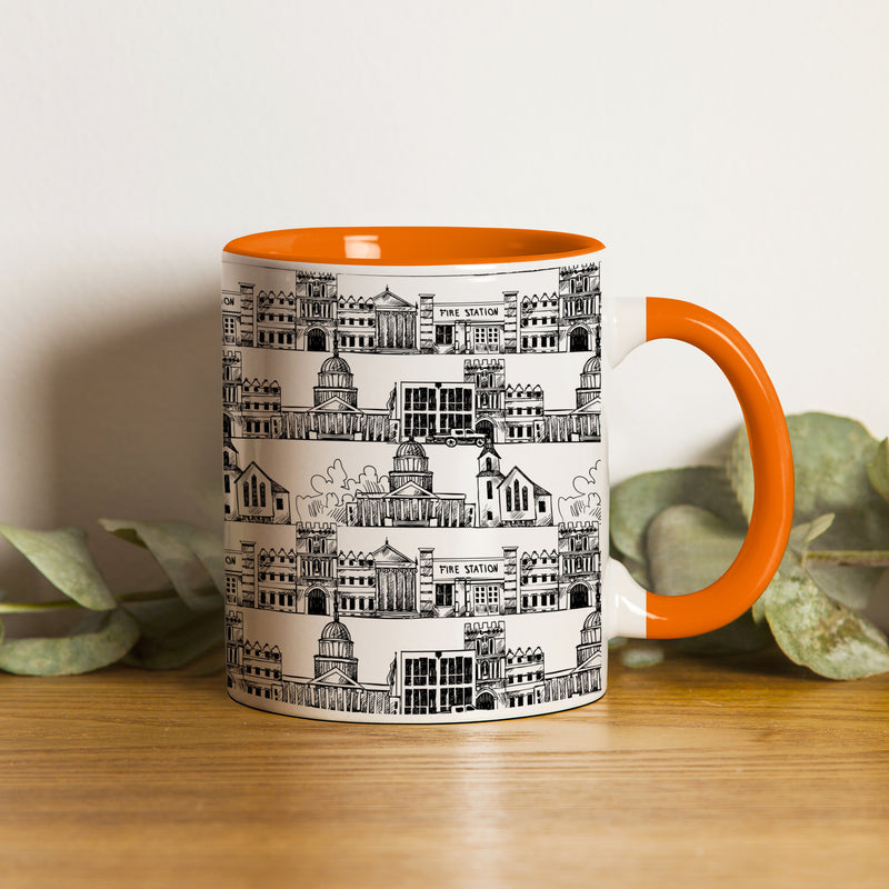Orange Handle Mug