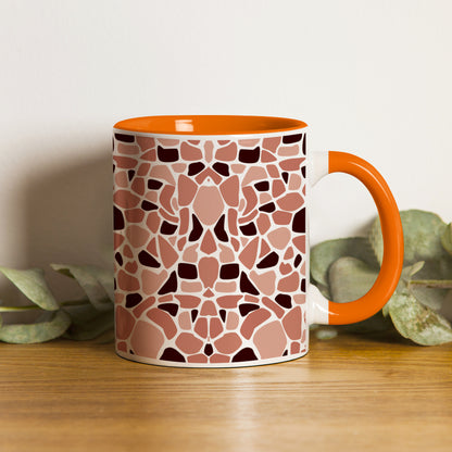 Stone seamless pattern Orange Handle 330 ml Coffee Mug