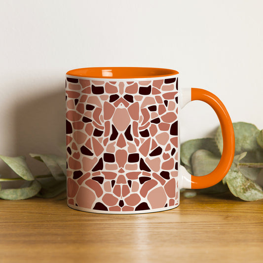 Stone seamless pattern Orange Handle 330 ml Coffee Mug