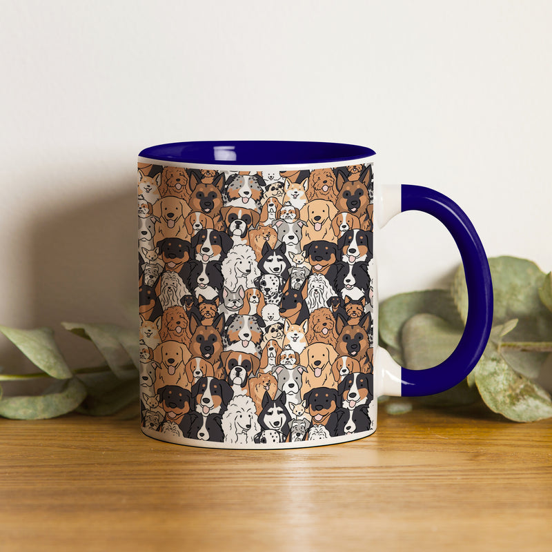 Dark Blue Handle Mug