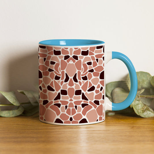 Stone seamless Pattern Sky Blue Handle 330 ml Coffee Mug