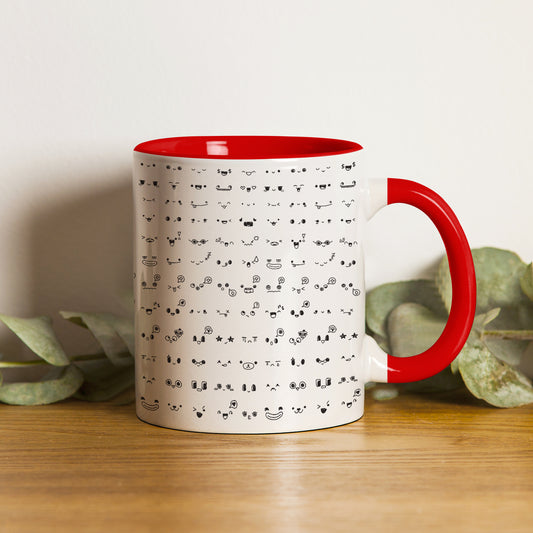 kawaii Charm Red Handle 330 ml Coffee Mug