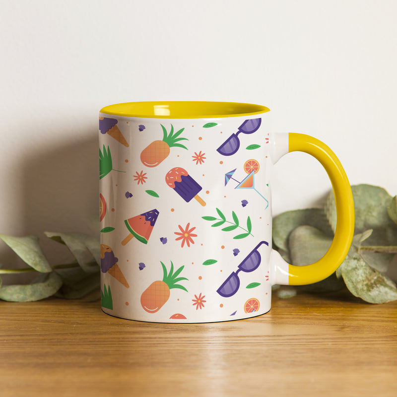 Yellow Handle Mug