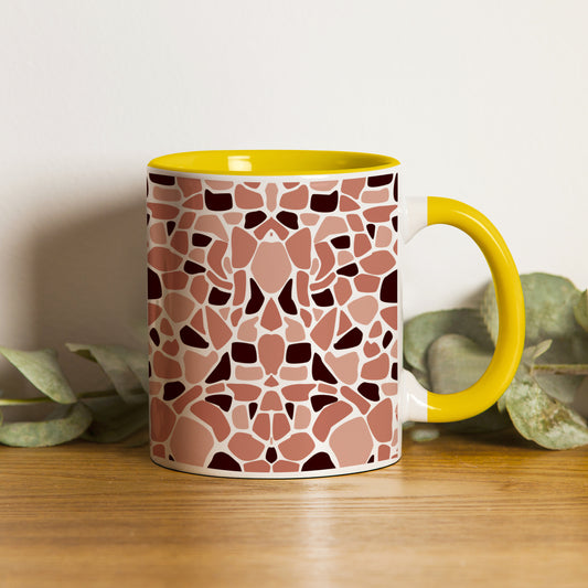 Stone seamless Pattern Yellow Handle 330 ml Coffee Mug