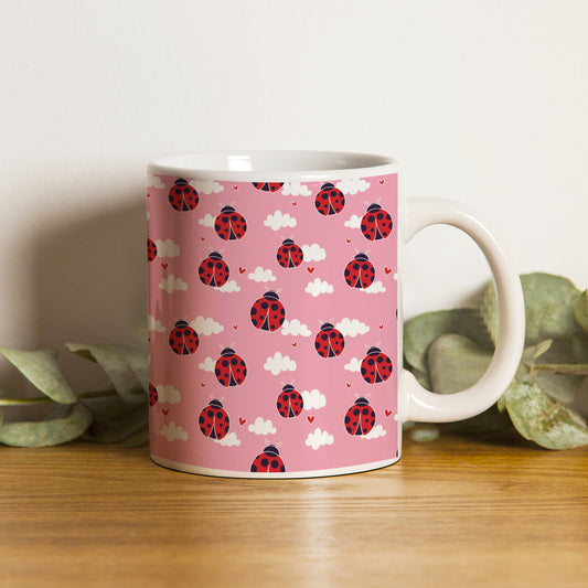 Ladybug pattern design White 330 ml Coffee Mug