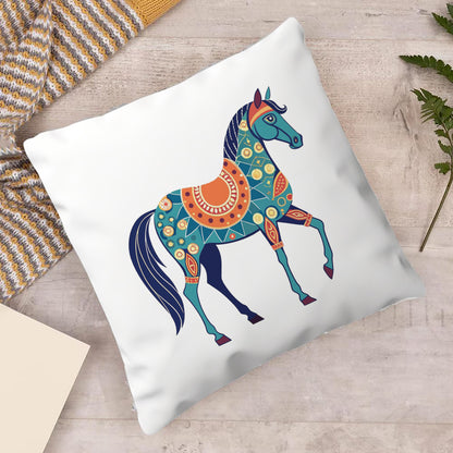 Colorful horse design Cushion (12x12 inches) Pack of 1