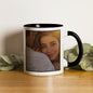 Best Couple Personalized Add Two Photos Black Handle 330 ml Coffee Mug