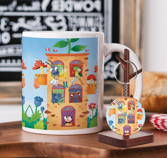 Insects Homes Mug and Keychain Combo 330 ml Coffee Mug