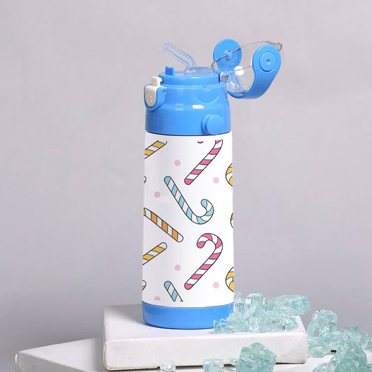 Hand drawn colorful candy Stick pattern 500ml kids Bottle