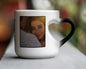 Best Couple Personalized Add Two Photos Magic Inner Heart Cut Handle 330 ml Coffee Mug