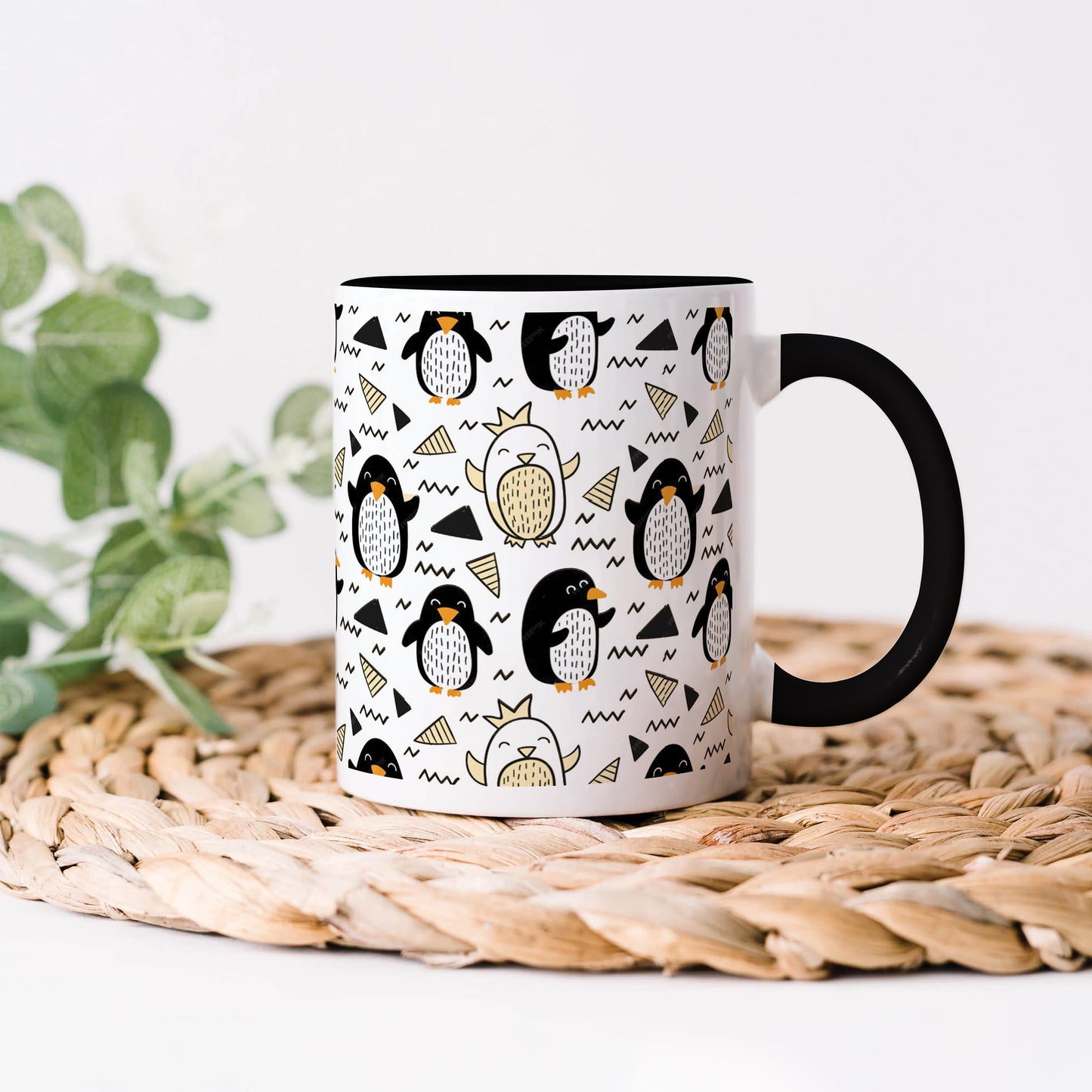 Hand drawn penguin doodle pattern 330 ml Coffee Mug