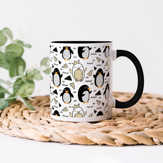 Hand drawn penguin doodle pattern 330 ml Coffee Mug