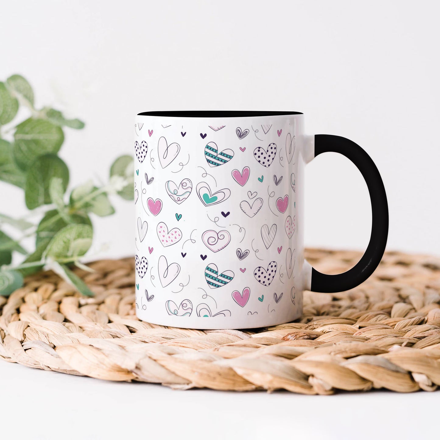 Pretty hearts pattern design 330 ml Coffee Mug