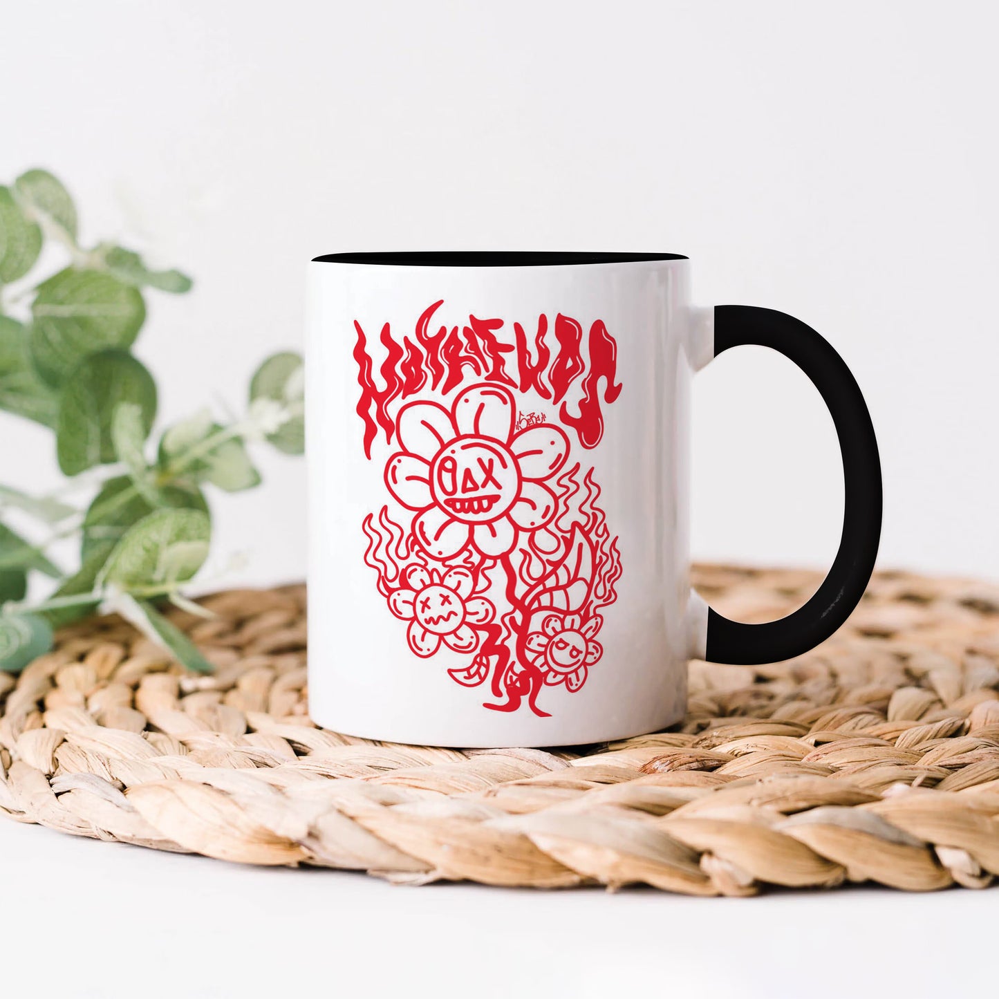 Flaming Bloom Edgy Art Mug 330 ml Coffee Mug