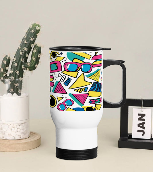 Seamless geometric pattern Printed 350ML Travel MUG