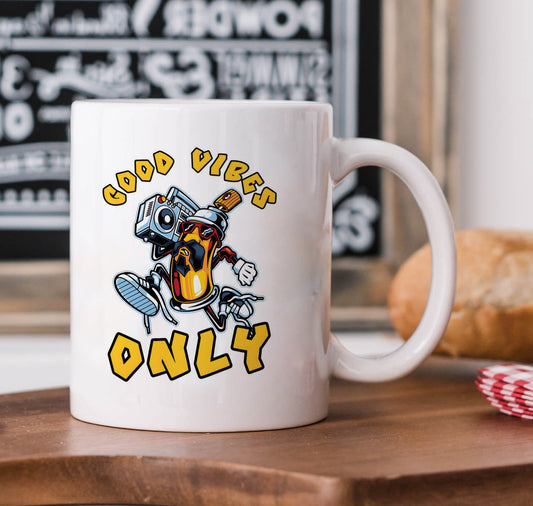 Good vibes only design White 330 ml Coffee Mug