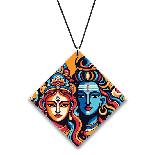 Maha Shivratri Lord Shiva Artwork Premium Glossy Printed Car Hangings