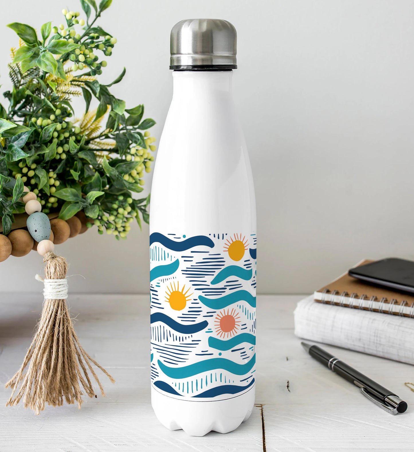 Watercolor Pattern Design Cola Bottle 500ml School Bottle, Picnic Bottle, Leak Proof