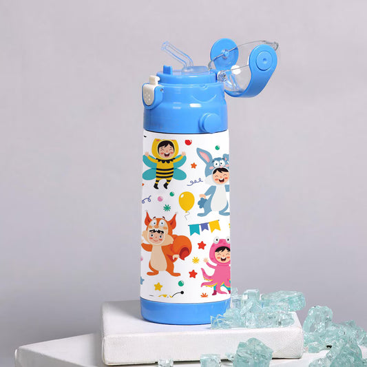 Seamless pattern design with cartoon character 500ml kids Bottle