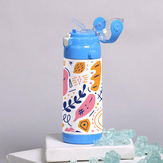Hand drawn abstract organic shapes design 500ml kids Bottle