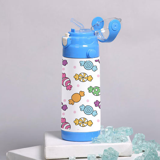 Hand drawn colorful candy pattern 500ml kids Bottle