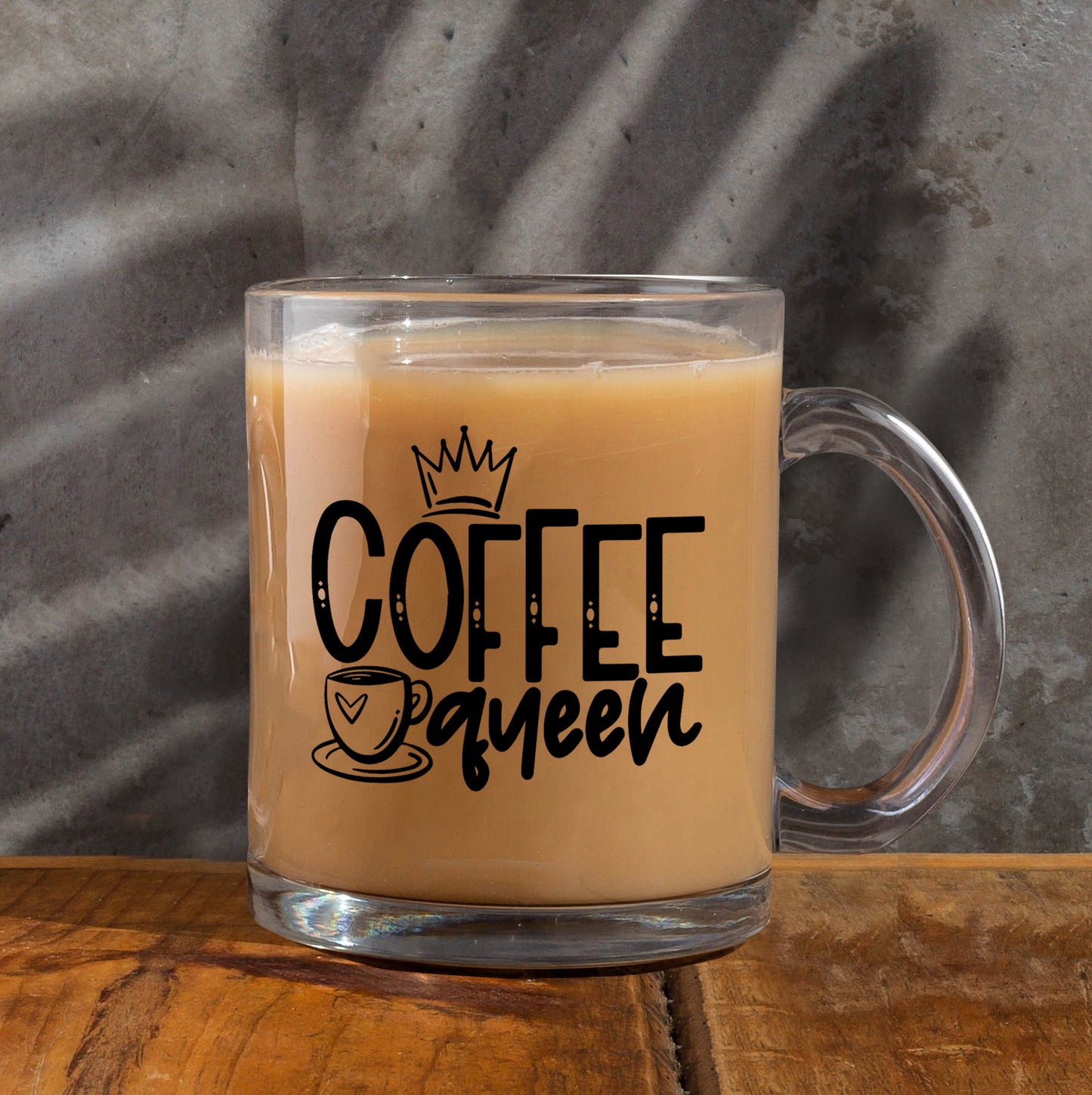coffee queen Printed Glass Mug