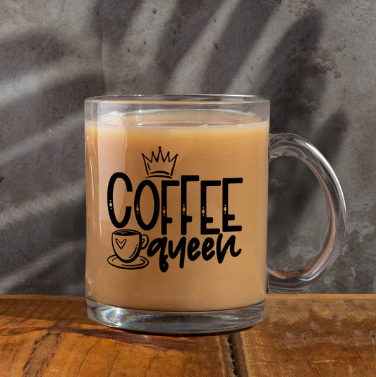 coffee queen Printed Glass Mug