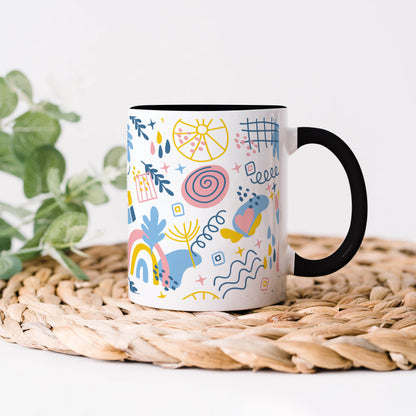 Hand drawn abstract element pattern 330 ml Coffee Mug