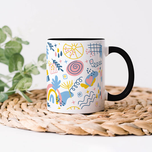 Hand drawn abstract element pattern 330 ml Coffee Mug