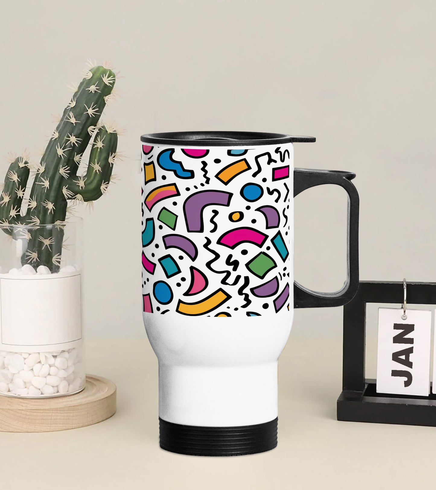 Boy-90s-Patterns Printed 350ML Travel MUG