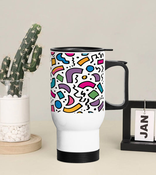 Boy-90s-Patterns Printed 350ML Travel MUG